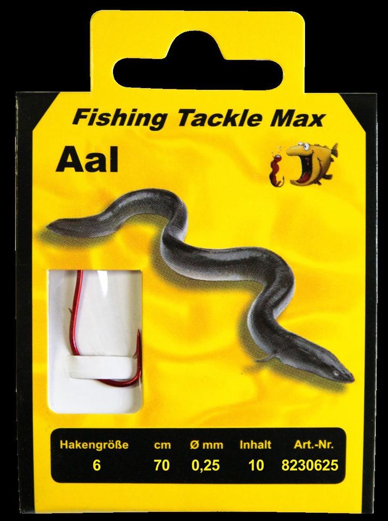FTM Haken gebunden Aal 70cm - Aalhaken, Größe/Durchmesser/Inhalt:Gr. 6 / 0.25mm / 10 Stück