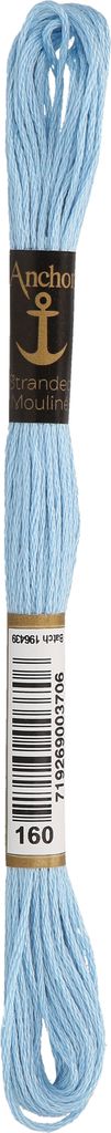 Anchor Sticktwist 4635000-00160 blau Stickgarn, 100 % Baumwolle