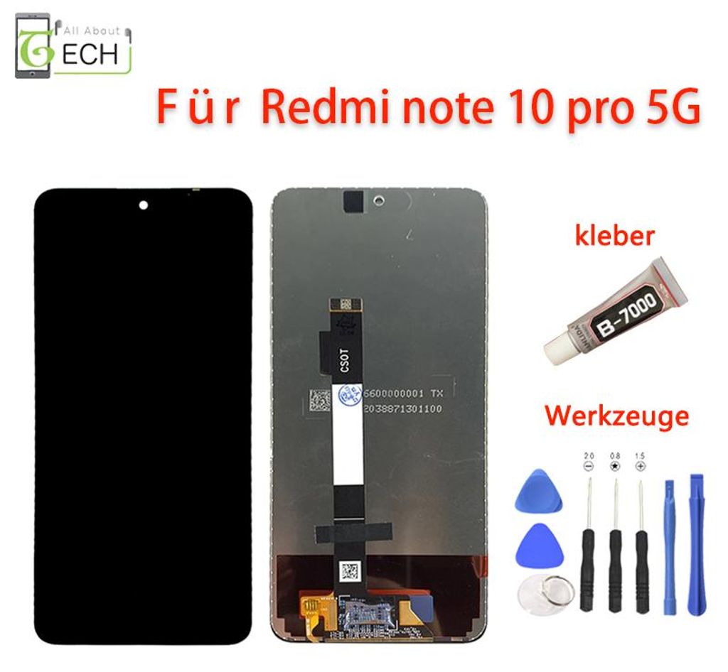 Für Xiaomi Redmi Note 10 Pro 5G / Poco X3 GT 21061110AG LCD Display Bildschirm