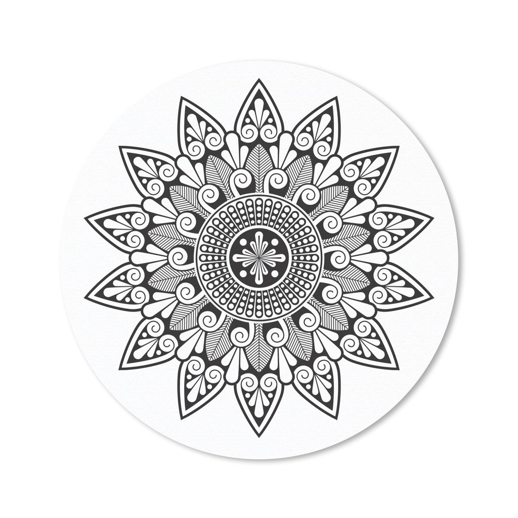 MuchoWow Mauspad Mousepad Mandala Blumenform 20x20 cm - Mousepads - Maus Mat - Pad - Mausunterlage - Schreibtischmatte