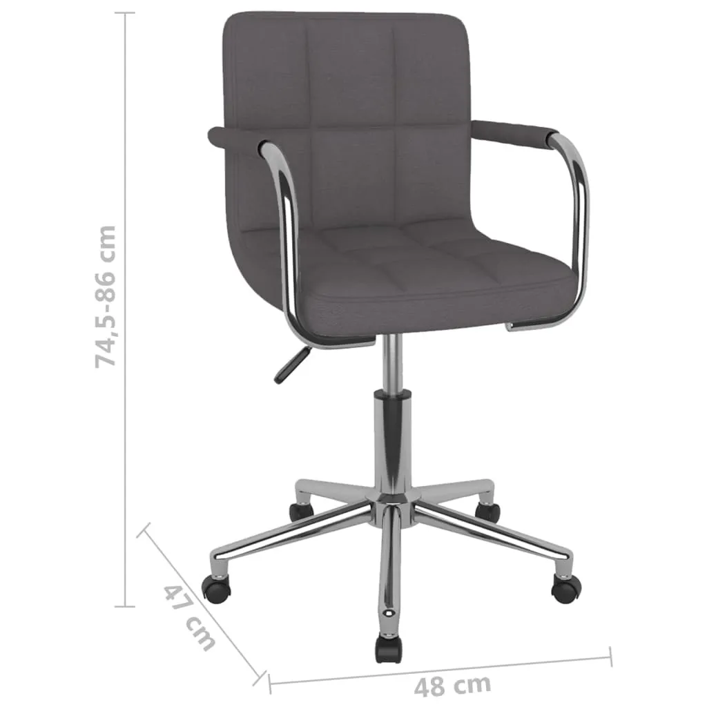 Sedia Girevole in Tessuto Taupe BEI CLORIS per Arredo Sala da Pranzo - 7