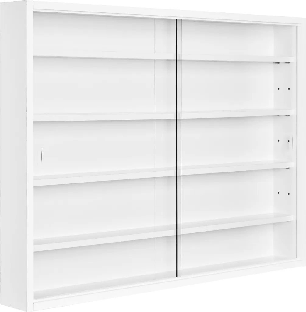 Vitrine Murale Blanche COMPILATI Inter Link avec Tablettes Ajustables - 10