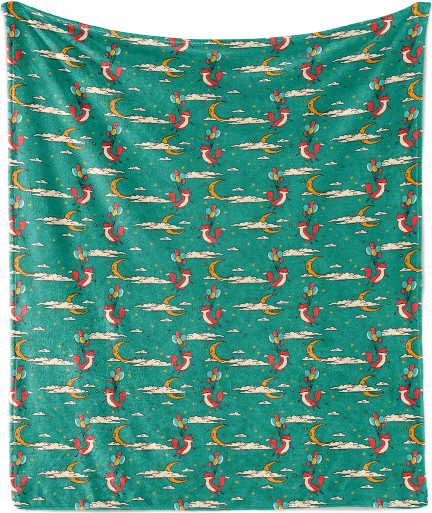 Coperta Peluche ABAKUHAUS 125x175 cm - Volpi per Asilo e Casa