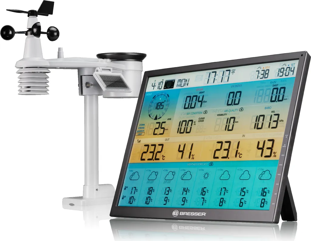 Station météo connectée WiFi BRESSER 4CAST XL avec prévisions 8 jours
