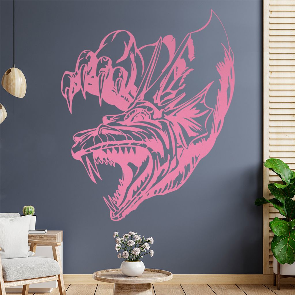 Drachen Klaue Wandtattoo in 6 Größen - Wandaufkleber Wall Sticker - Dekoration, Küche, Wohnzimmer, Schlafzimmer, Badezimmer