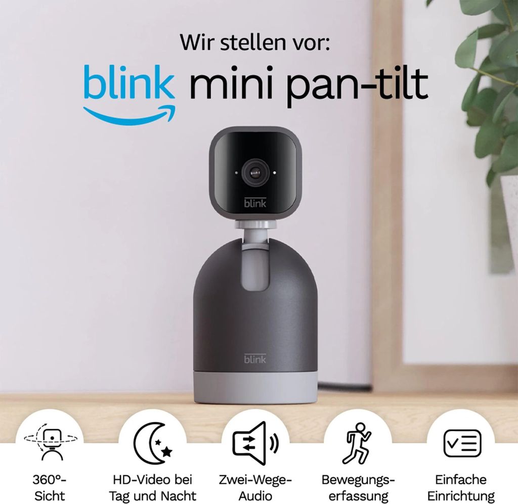 blink Mini Pan Tilt B09N6MG1RK Überwachungskamera Schwarz Produktbild 1