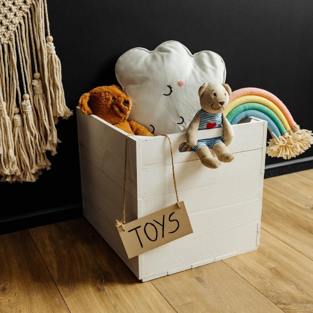 Creative Deco Holzkiste Weiß - passend für Kallax Regal - Holzbox mit Griffen