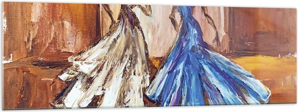 Bilder auf glas - Einteilig - Frauen Kleider Öl - 160x50cm - Glasbilder - Wandbilder - Bilder - zum Aufhängen bereit - Wanddekoration aus Glas - ...