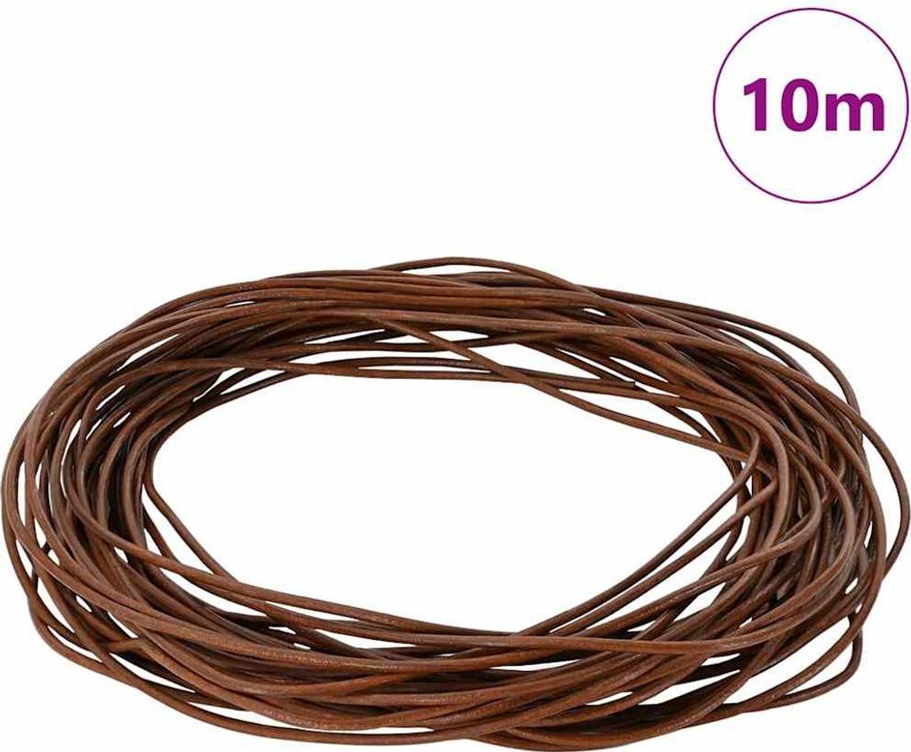 "SALE 2026"Leder Schnur Hellbraun Ø1 mmx10 m Leder NEU343462 - Bastelmaterial