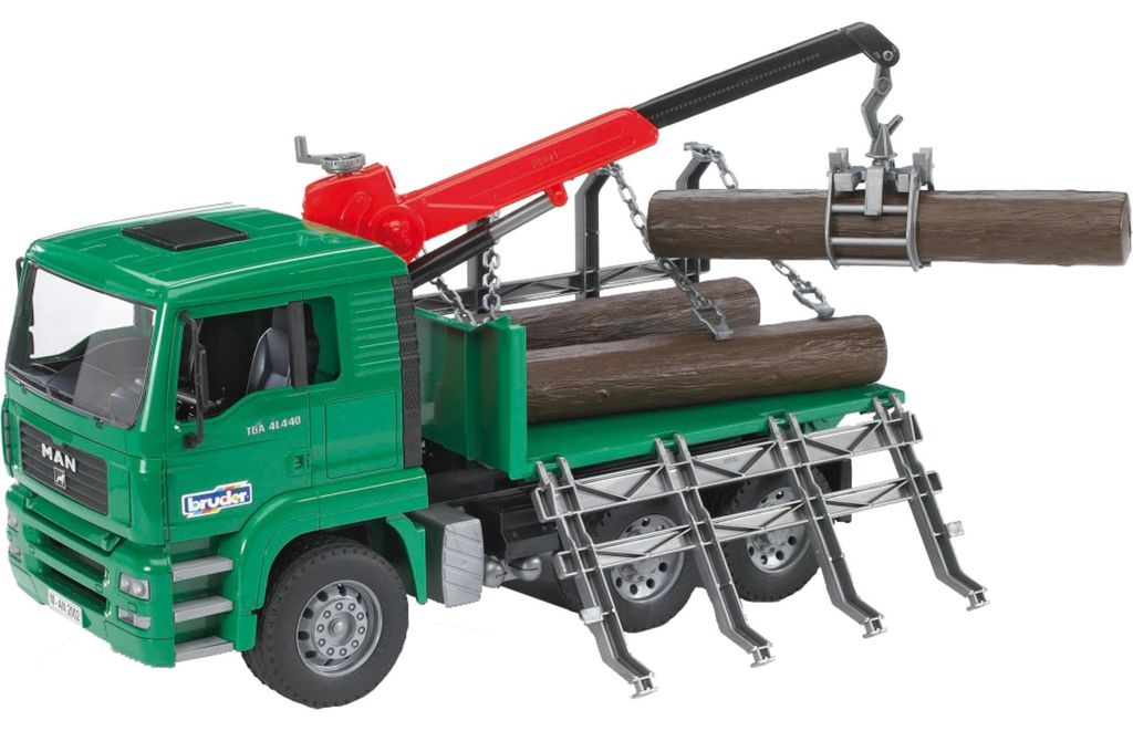 ciężarówka do transportu drewna Bruder MAN z żurawiem Zdjęcie produktu 