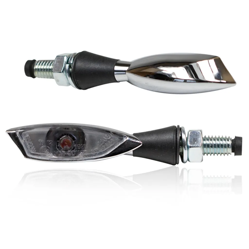 Clignotant LED Aluminium Chromé Shadow Light Haute Visibilité Moto