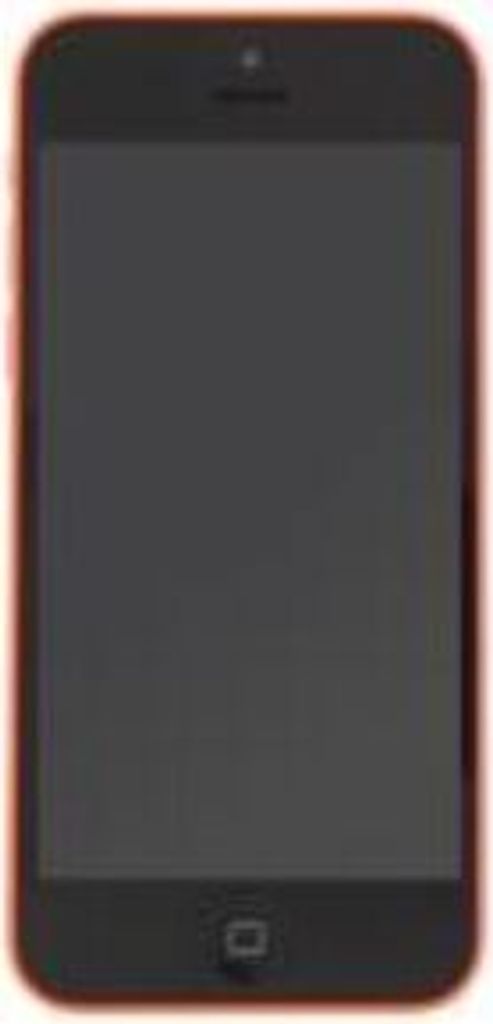 A black iPhone 5C with a red border.