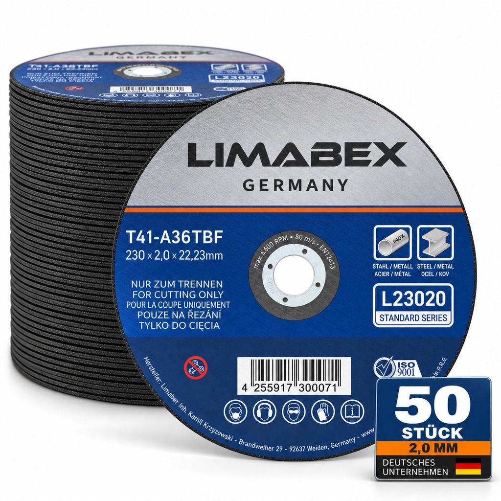 Trennscheiben 230 x 2.0 mm Metall Stahl Edelstahl INOX Produktbild 