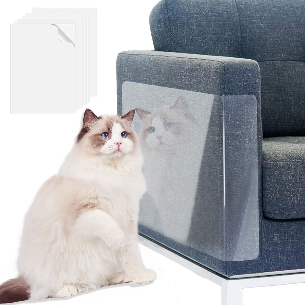 Katzenkratzschutz, 6 Stück Anti-Krallen-Schutz, 31 x 45 cm, Katzensofa-Schutz, Anti-Kratz-Schutz, Anti-Kratz-Schutz für Möbel, Sofa, Tisch, Tür
