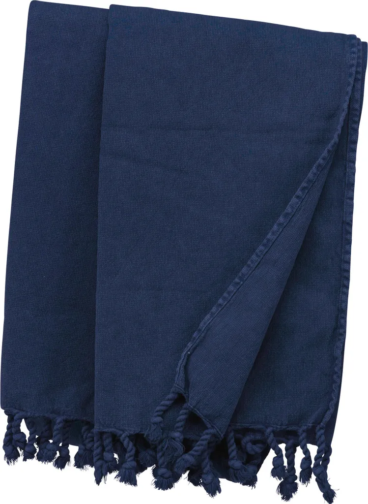 Foulard Fouta Kariban 100% coton doux finition franges style vintage