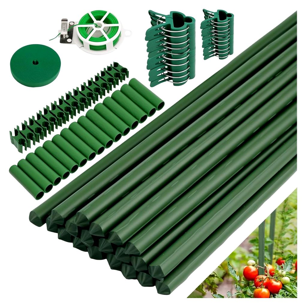 Tomatenstäbe Pflanzenhalter mit Clips für Kletterpflanzen