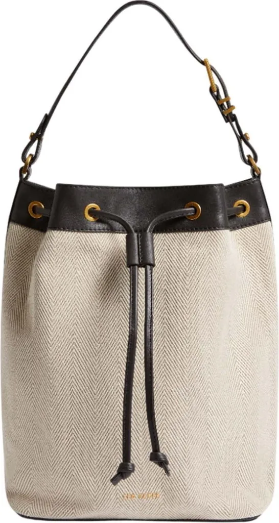 Sac Bandoulière Femme en Toile à Chevrons Ted Baker Tashah Marron Brn