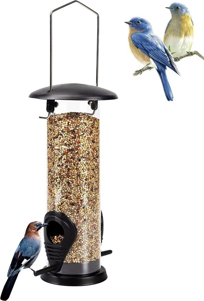 Futtersäule,  Vogelfutterspender mit 2 Futterständern Produktbild 