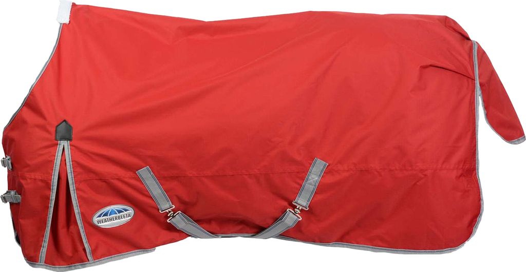 Weatherbeeta Comfitec Lite Classic Standard Turnout Pferdedecke WB198 (90cm) (Rot/Silber/Marineblau)