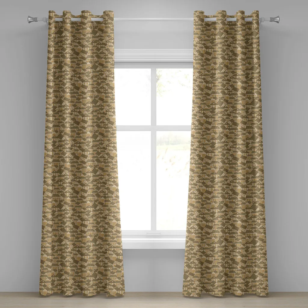 Tenda ABAKUHAUS Disegnata a Mano - Verde Reseda Retro 280x225