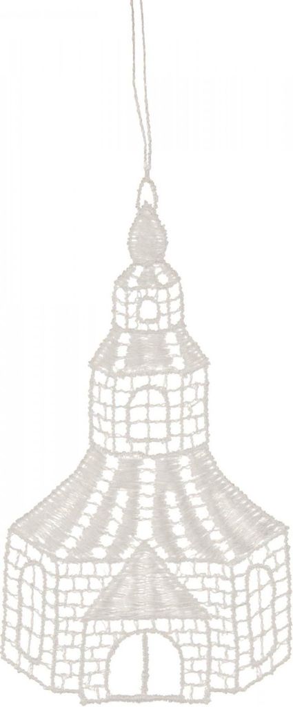 Baumbehang Kirche Plauener Spitze BxHxT 9x9x0,1cm NEU