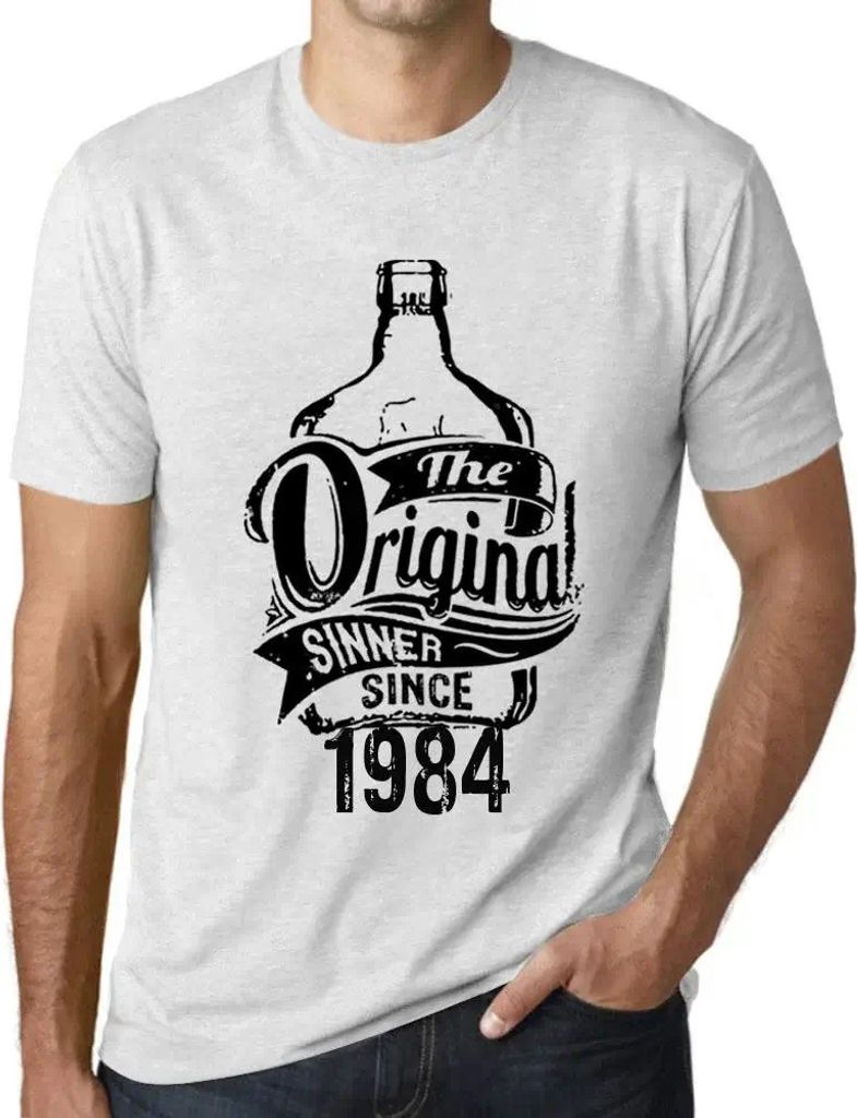Herren Grafik T-Shirt Der ursprüngliche Sünder seit 1984 – The Original Sinner Since 1984 – Geschenk 40. Geburtstag Jahrestag 40 Jahre Jubil...
