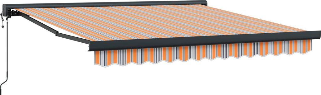 Markise Mehrfarbig 350 x 250 cm Polyester und Aluminium