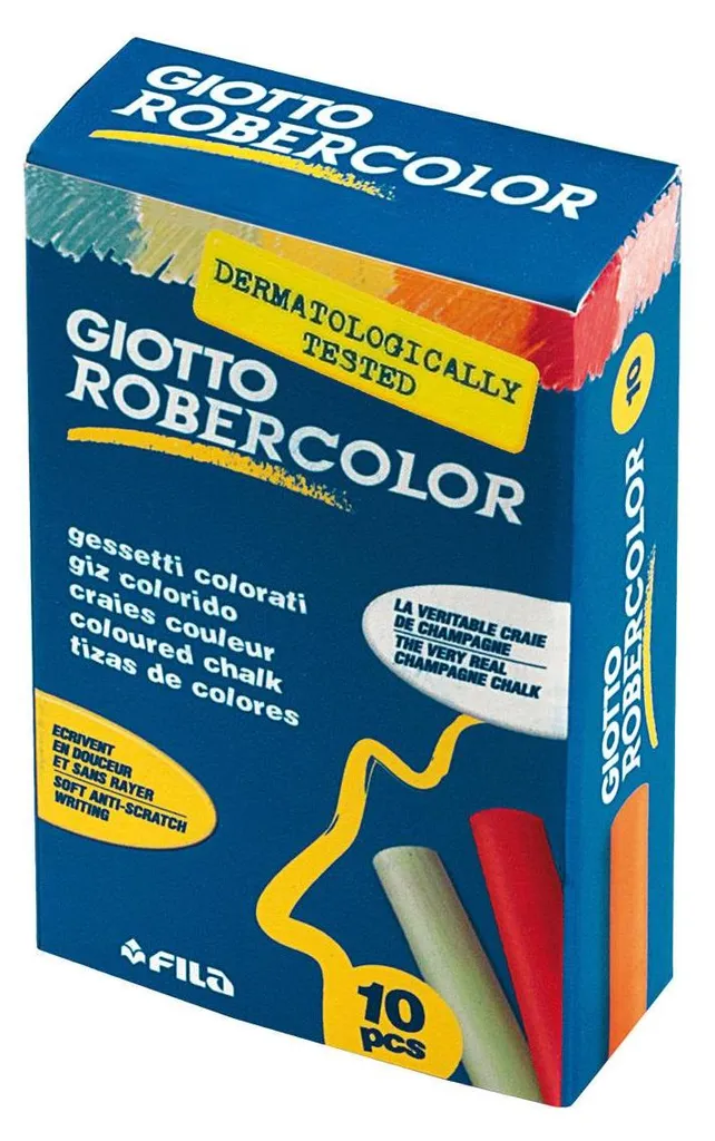 Craie Giotto Robercolor multi couleurs pour dessin et cours 10 pièces