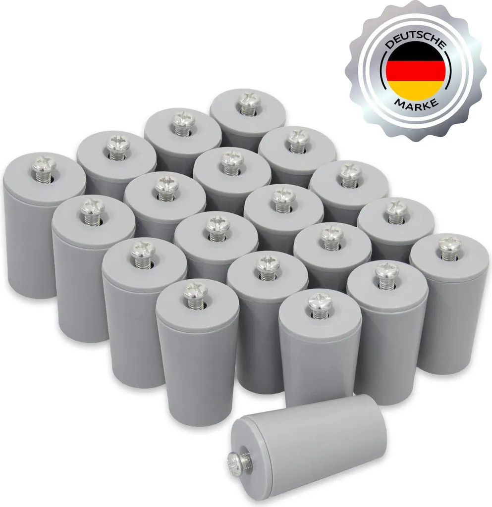 Solution blocage volet roulant butée d'arrêt 40mm Lot 20 Gris et vis