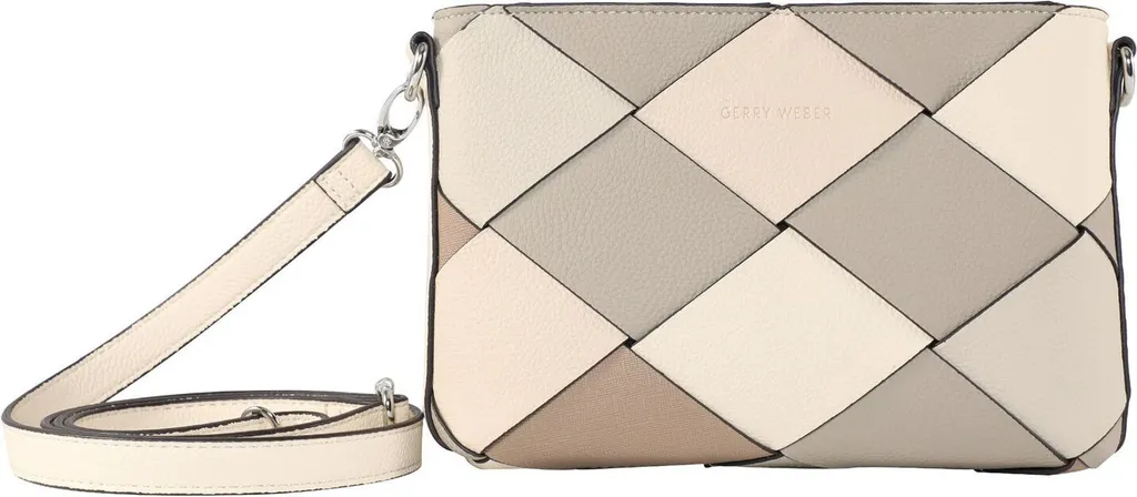 GERRY WEBER Checker Shoulder Bag SHZ Sac à Épaule Bandoulière Cream-White