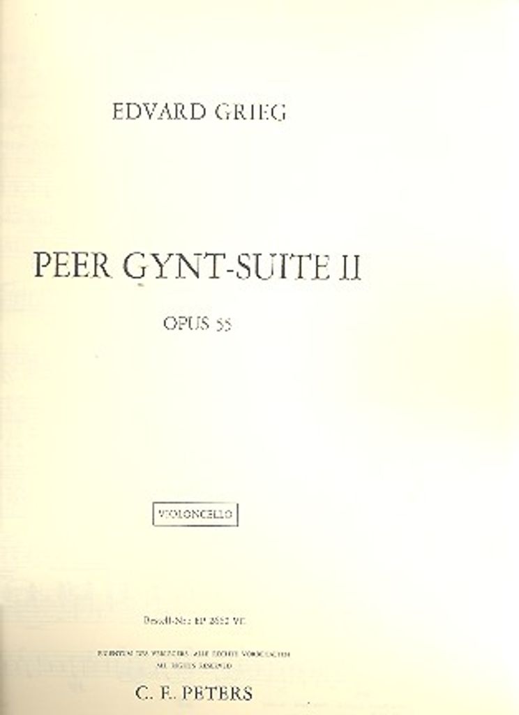 Peer-Gynt-Suite Nr.2 op.55 für Orchester Violoncello