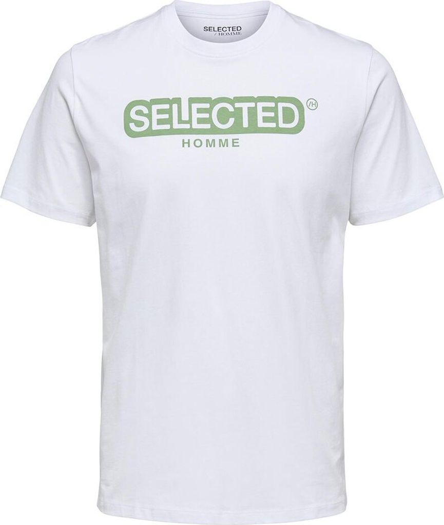 Selected Regular Daniel Kurzarm-t-shirt Weiß 2XL Mann Weiß 2XL