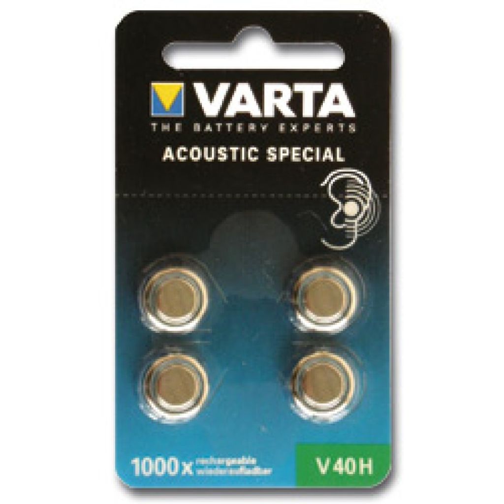 Varta V40H NiMH battery 55604, coin cell MH 13654 / 4 Stück Produktbild 