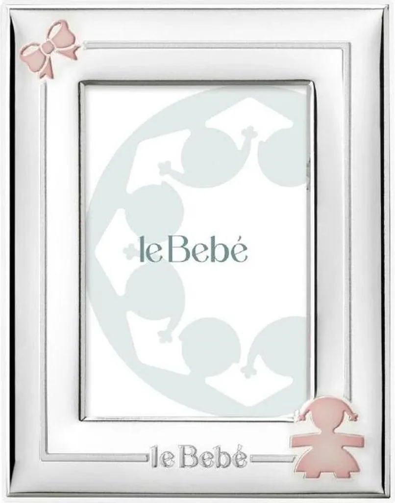 Cadre Photo de Naissance leBebe LBC010 Argenté pour Cadeau de Baptême