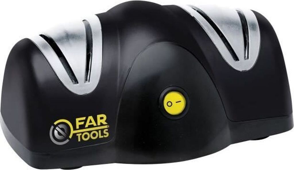 Universeller elektrischer Messerschärfer FARTOOLS PRO AG 50, 20 W, für Metallklingen und Schneidwaren, 2 Finish-Stufen, Schwarz