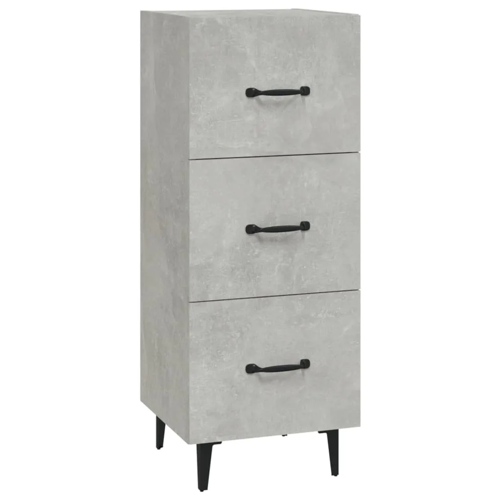 Credenza SYFAX™ Grigio Cemento 34,5x34x90 cm | Mobiletto Salvaspazio Legno