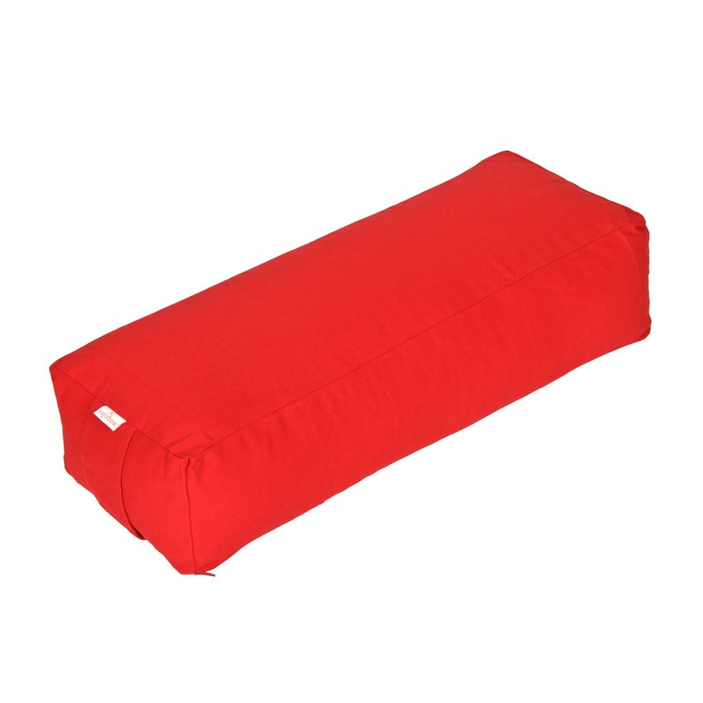 yogabox Yoga und Pilates Rechteckbolster BASIC - rot 60 x 20 x 14 cm Buchweizenschalen