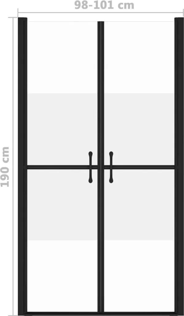 Porte de douche 98-101 cm en verre de sécurité ESG aspect givré - 5