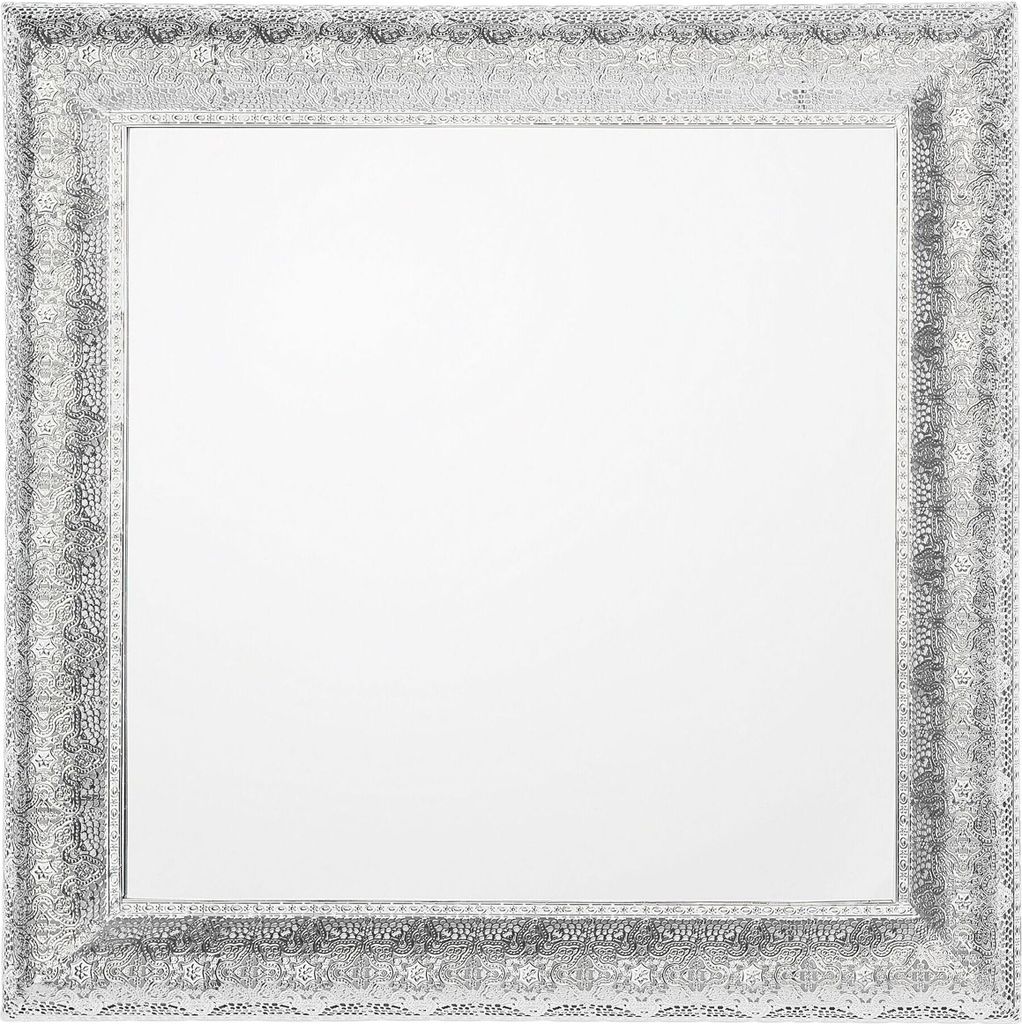 BELIANI Wandspiegel Silber Kunststoff 65 x 65 cm dekorative Ausstrahlung Quadratisch Vintage