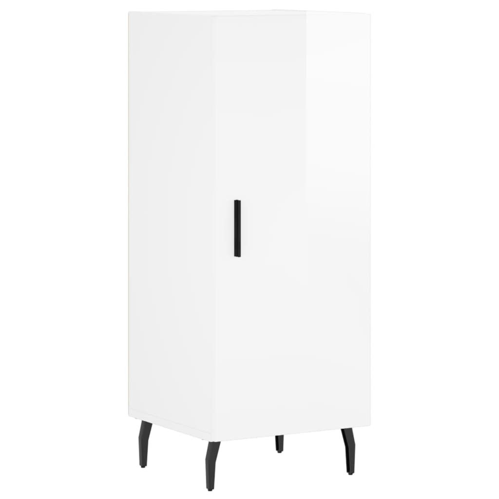 vidaXL Kredens biały wysoki połysk 34,5x34x90 cm materiał Zdjęcie produktu 1