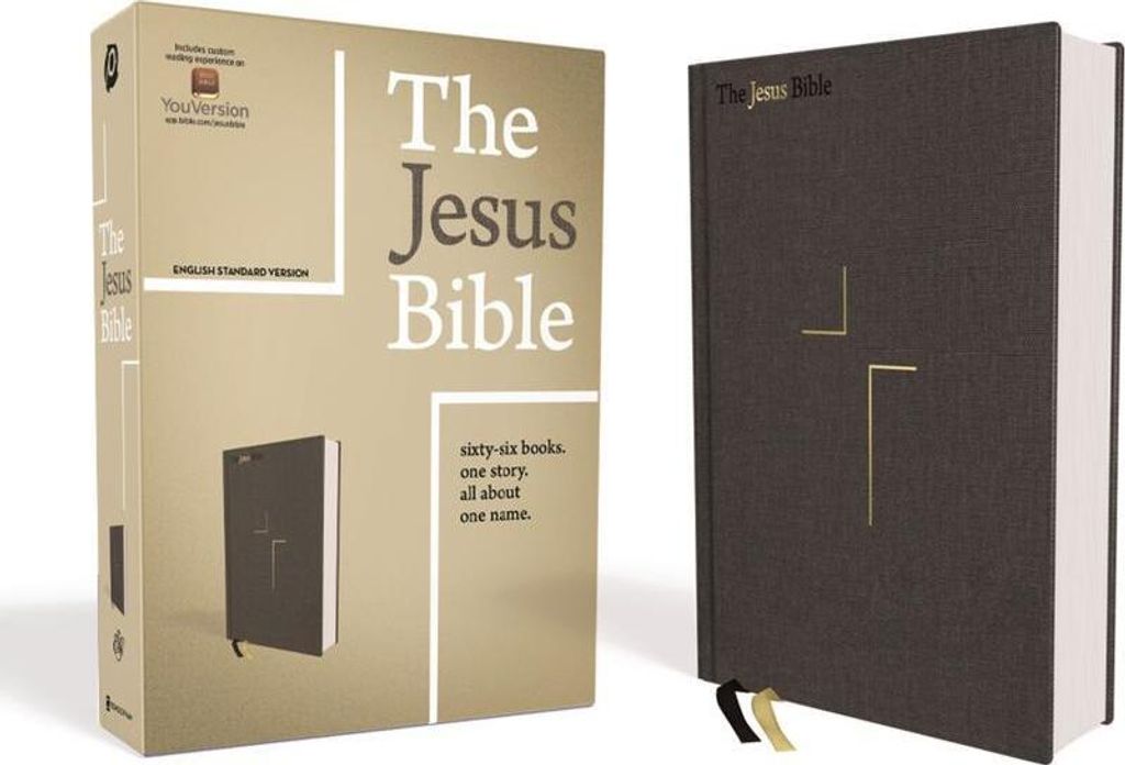 The Jesus Bible, ESV Edition, Cloth Over Board, Grey