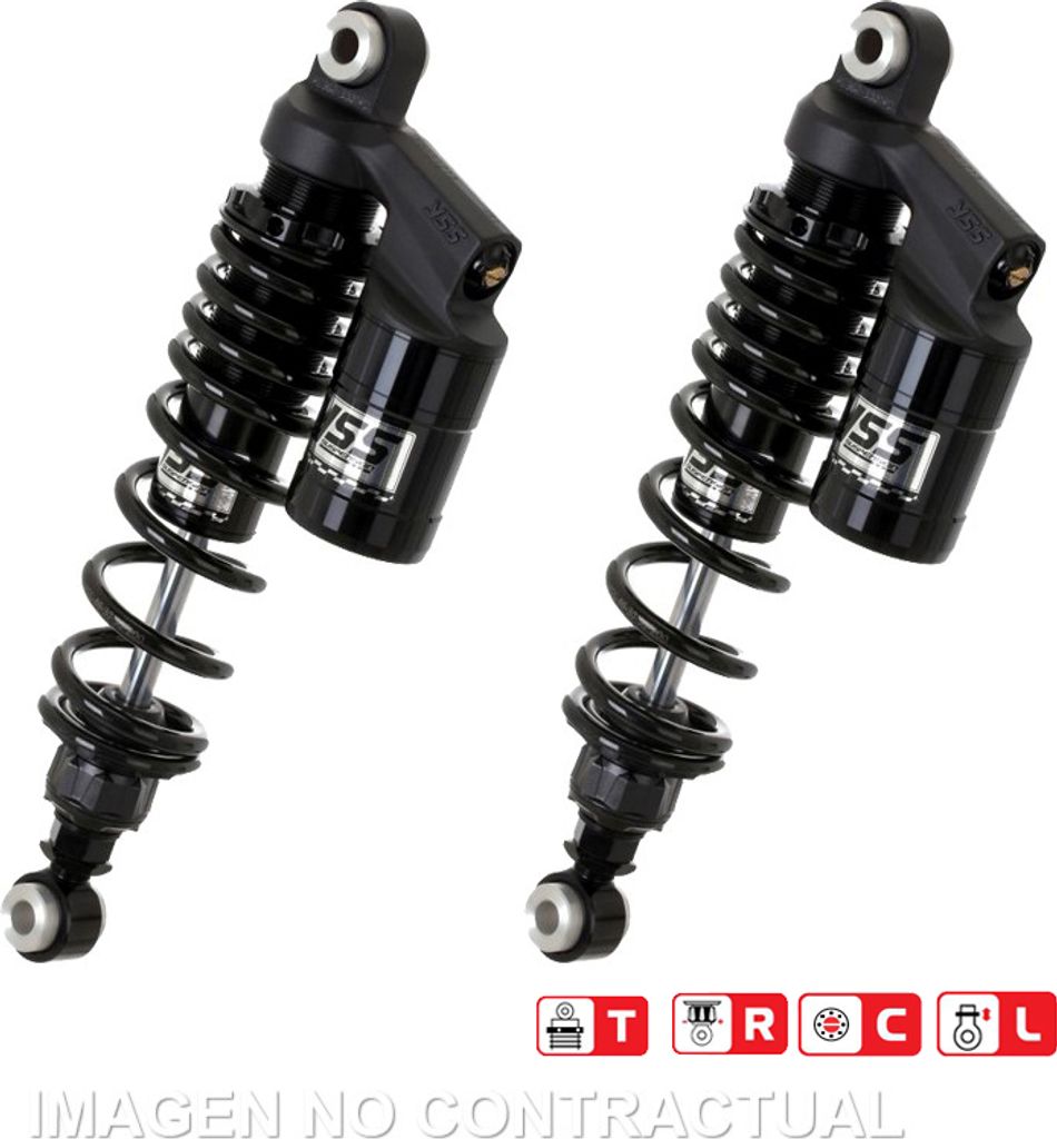 Federbein G362-Serie Stereo hinten Black Edition passend für Honda CB 750 Seven Fifty (92-03) RG362-350TRCL-21-B