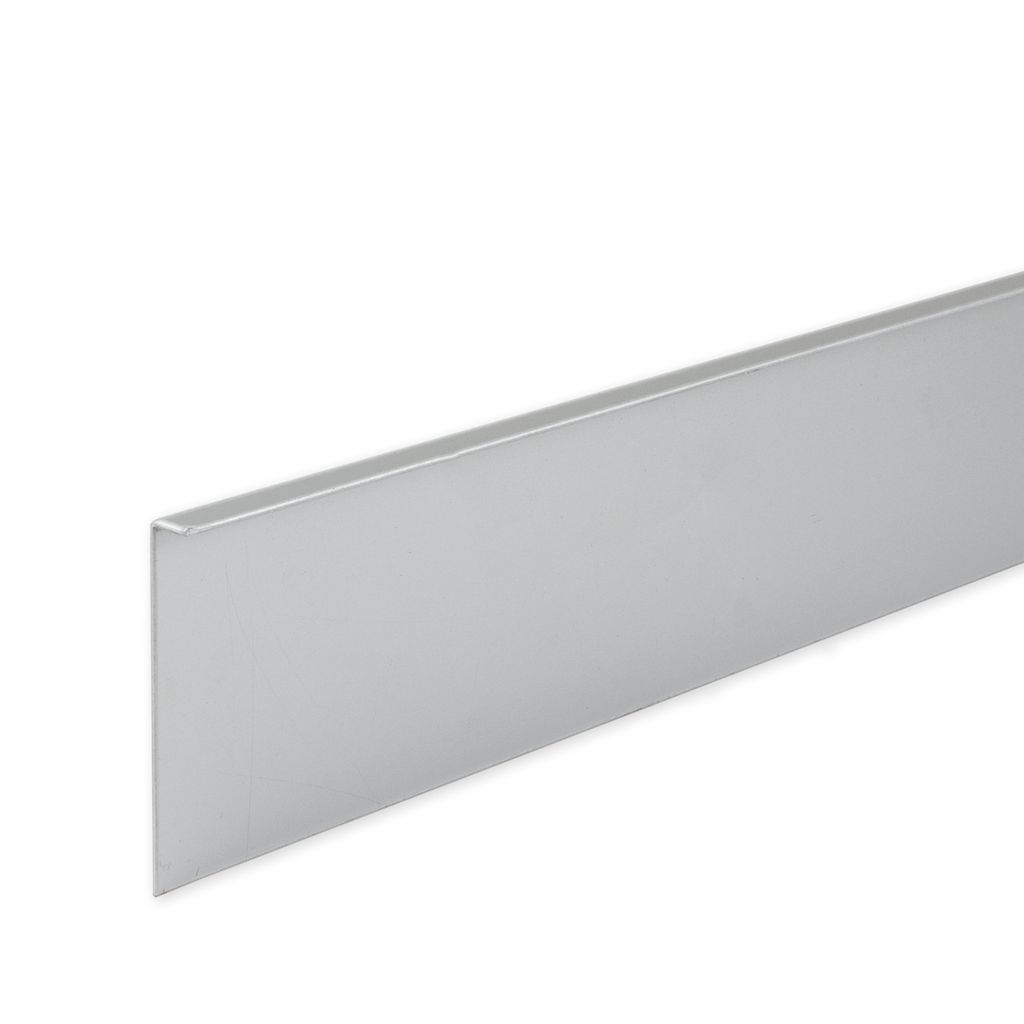PROVISTON | Sockelleiste Aluminium | 50 x 4 x 2500 mm | Silber | Metall