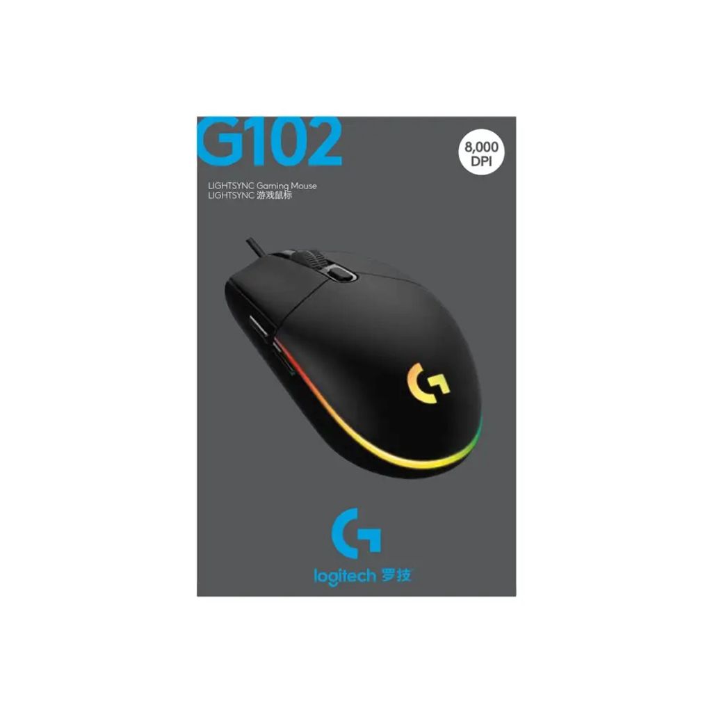 G G102 LIGHTSYNC Maus USB Typ-A 8000 DPI Produktbild 