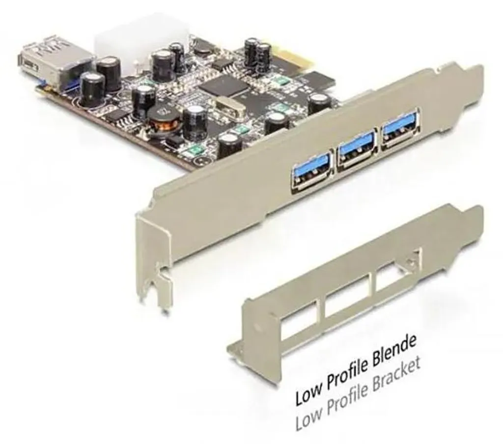 Adaptateur USB 3.0 PCIe avec 4 Ports pour Ordinateur de Bureau Delock