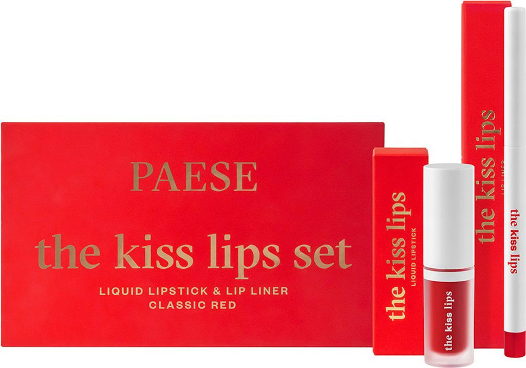 Paese The Kiss Lips Zestaw pomadka i konturówka 06 Classic Red