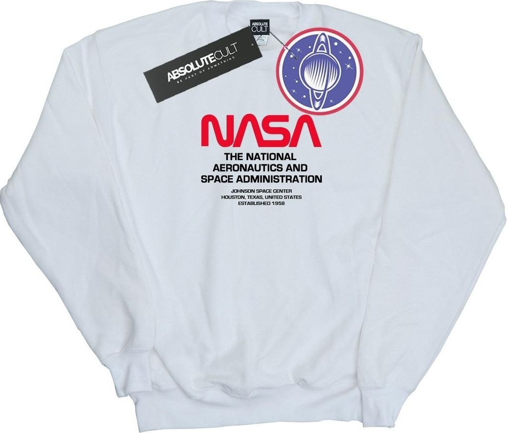 NASA - Sweatshirt für Herren BI48199 (XL) (Weiß) Produktbild 