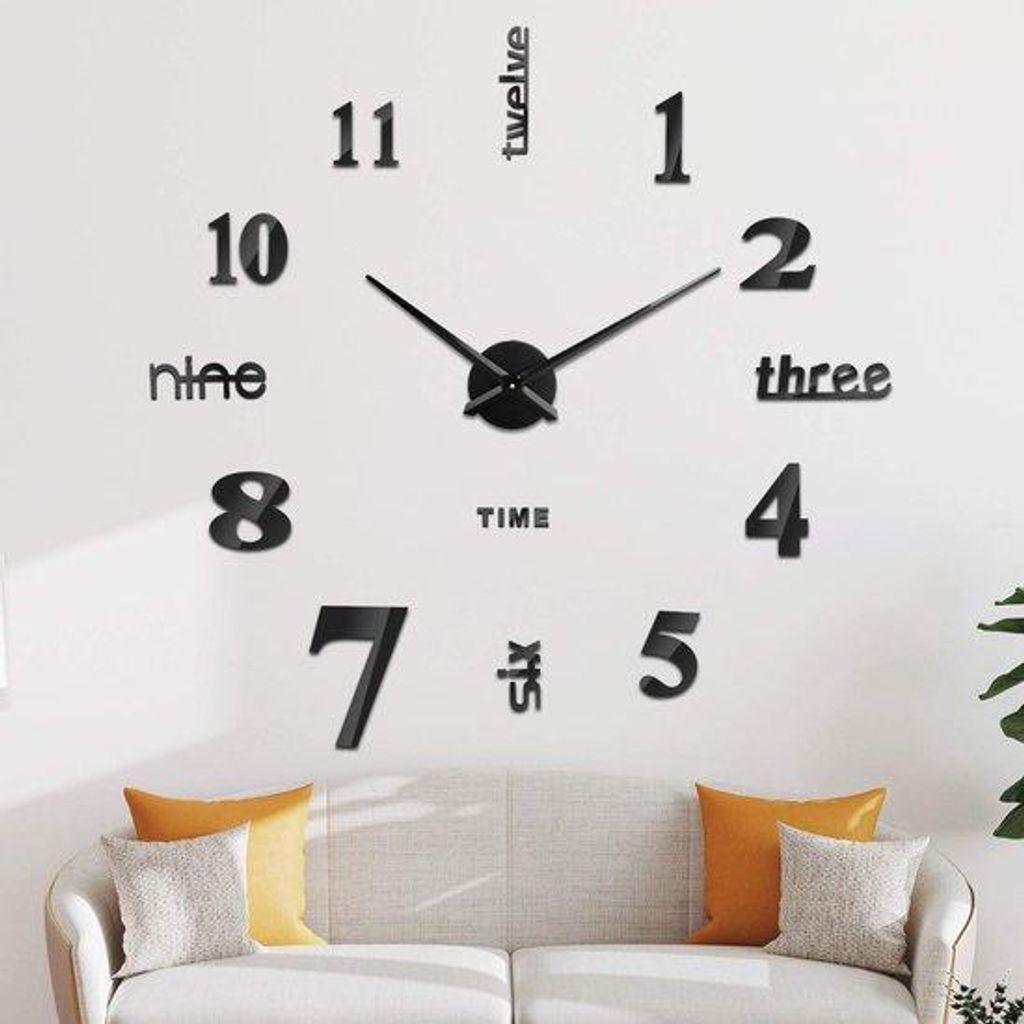 XXL Wandklok, grote decoratieve klok voor woonkamer, Productafbeelding 