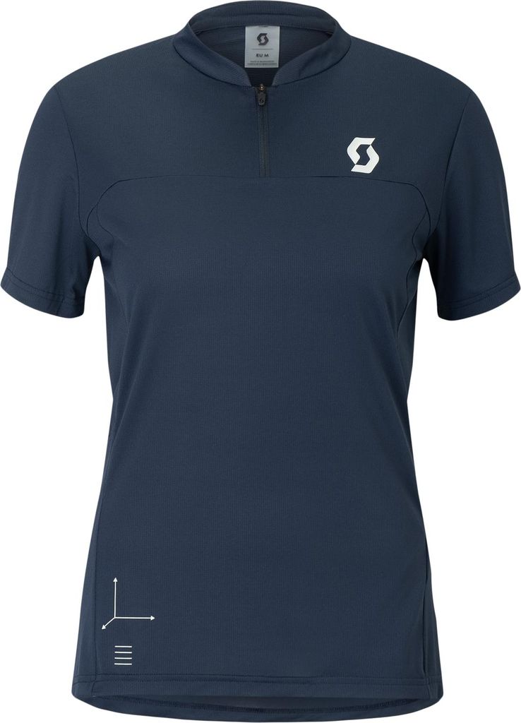 Scott Vertic Zip Kurzarmshirt für Damen dark blue EU XS