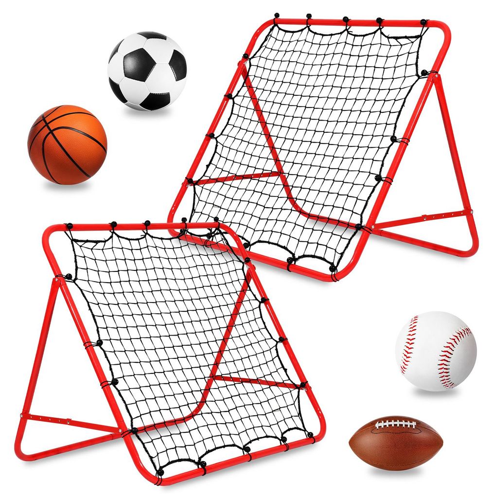 Ikodm 2er Set Fußball-Rückprallnetz mit Stahlrohrrahmen, Produktbild 
